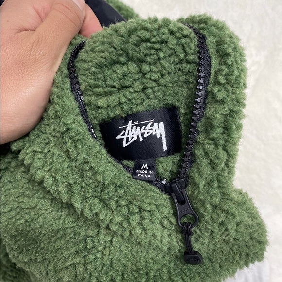 Stussy green 8-ball fleece jacket - Picture 3 of 4